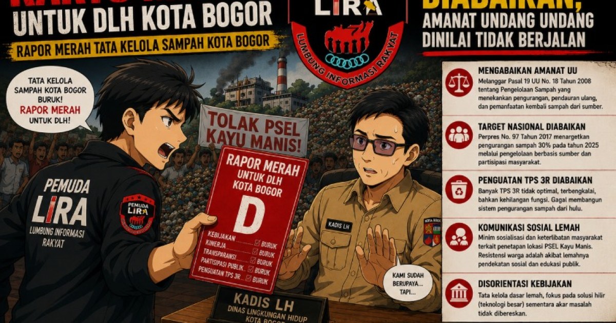 PSEL dan Rapor Merah Tata Kelola Sampah Kota Bogor ‎ ‎Penguatan TPS 3R Diabaikan, Amanat Undang undang Dinilai Tidak Berjalan